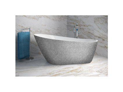 18457 volne stojici vana melody glam stribrna