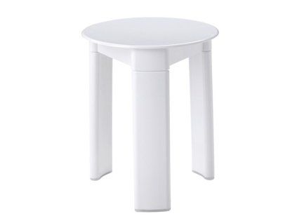 Gedy Trio koupelnová stolička průměr 33 x 40 cm plast bílá