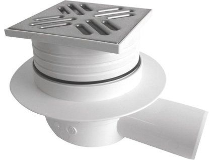 Bruckner podlahová vpust 105 x 105 mm boční mřížka nerez 183.018.0