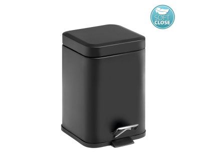 Gedy Argenta odpadkový koš 3l Soft Close černá 220914