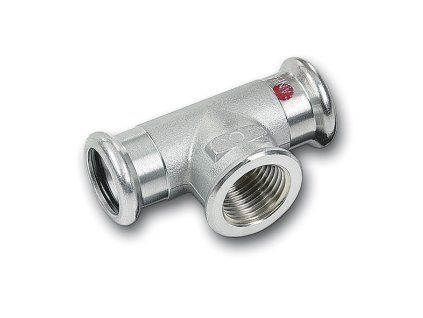 Sanha Therm 24130G T-kus vnitřní závit lisovací uhlíková ocel 22x1/2"x22 mm 124130G2212
