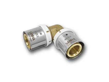 Sanha 3fit Press 25090 koleno lisovací Cu topení 90° 18 mm FF 32509018