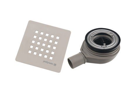 Polysan Treneca vaničkový sifon průměr otvoru 90 mm DN40 krytka béžová mat 84999.81