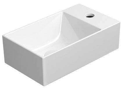 GSI KUBE X keramické umyvadlo 40 x 23 cm pravé/levé bílá ExtraGlaze 9484111