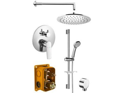 Bruckner SCHMITZ podomítkový sprchový set s pákovou baterií 2 výstupy chrom 863.142.1