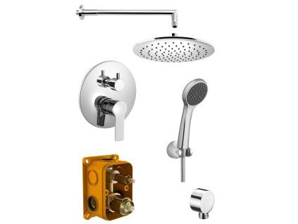 Bruckner BARON podomítkový sprchový set s pákovou baterií 2 výstupy chrom 612.142.1
