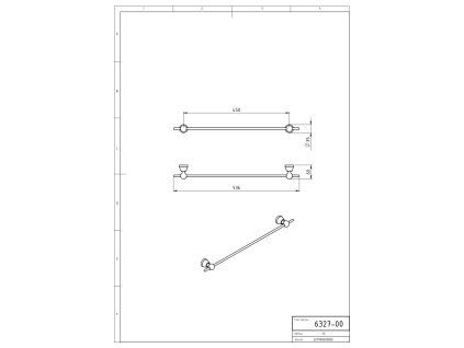 Novaservis Metalia 3 držák ručníků 450 mm chrom 6327,0