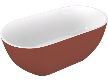 Polysan Reduta vana volně stojící 150 x 75 cm litý mramor bílá hnědá mat 71843.72