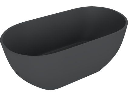 Polysan Reduta vana volně stojící 150 x 75 cm litý mramor antracit mat 71843.51