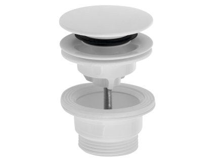 Bruckner umyvadlová výpust 5/4 click-clack velká zátka 4-45 mm plast bílá 151.308.0