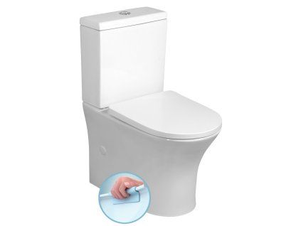 Bruckner Leon wc kombi mísa s nádržkou Rimless spodní zadní odpad keramika bílá 201.437.4