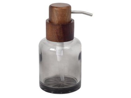 Sapho Figo dávkovač mýdla na postavení 300 ml kouřové sklo dřevo 08387