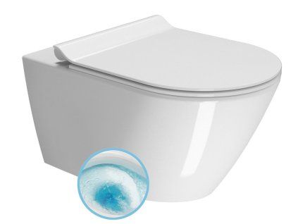 GSI Kube X závěsná WC mísa 36 x 55 cm GeniusFlush keramika bílá ExtraGlaze 941311