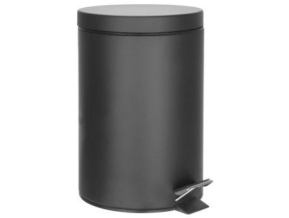 Aqualine Simple Line odpadkový koš kulatý 3l černá matná 26103