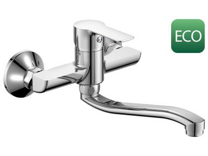 Bruckner Baron Eco dřezová baterie nástěnná 3,8 l/min 150 mm chrom 612.015.11