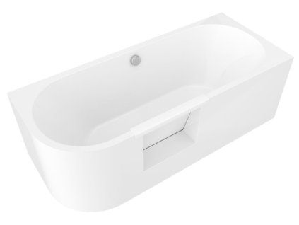 Polysan PORTAS R asymetrická vana s dvířky 180 x 75 x 60 cm bílá 75561