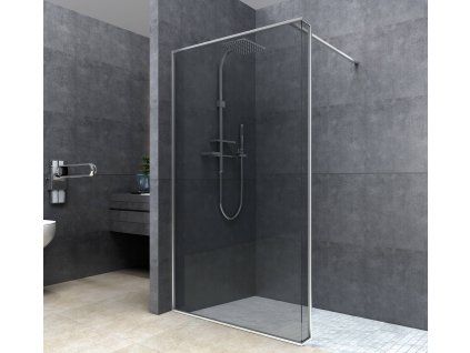 9252 1 zastena walk in simple 140 x 200 cm tmave sklo sede sklo
