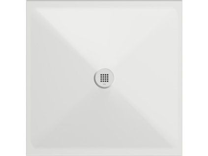 GSI Extra Flat čtvercová sprchová vanička 100 x 100 x 2 cm keramika bílá mat 46101009
