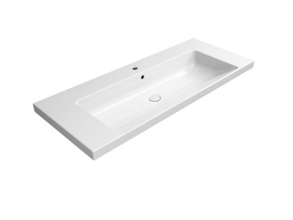 GSI Norm keramické umyvadlo 120 x 50 cm s otvorem pro baterii s přepadem keramické bílá ExtraGlaze 8626111