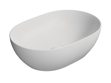 GSI Pura umyvadlo na desku 50 x 35 cm bez otvoru pro baterii bez přepadu keramické bílá mat 886009