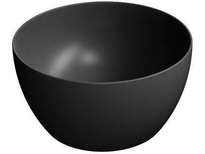 GSI Pura umyvadlo na desku 42 x 22 cm bez otvoru pro baterii bez přepadu keramické černá mat 885226
