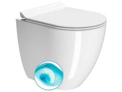 GSI Pura wc mísa stojící Swirlflush 36 x 50 cm spodní/zadní odpad keramika bílá ExtraGlaze 880411