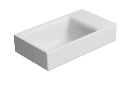 GSI Nubes umyvadlo 40 x 23 cm bez otvoru pro baterii bez přepadu keramické bílá mat 9636009