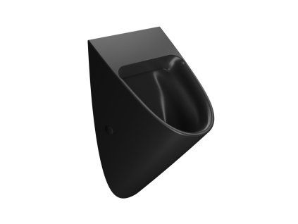 GSI Community pisoár 31 x 54,5 cm se zakrytým přívodem vody keramika černá mat 769526
