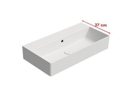 GSI Kube X obdélníkové umyvadlo 70 x 37 cm bez otvoru pro baterii s přepadem keramické bílá mat 9455009