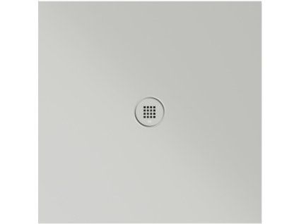 GSI Extra Flat čtvercová sprchová vanička 90 x 90 x 2 cm keramika cenere mat šedá 46090917