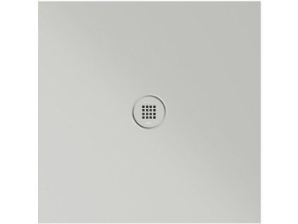 GSI Extra Flat čtvercová sprchová vanička 80 x 80 x 2 cm keramika cenere mat šedá 46080817