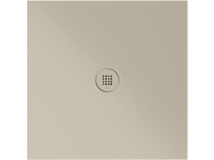 GSI Extra Flat čtvercová sprchová vanička 80 x 80 x 2 cm keramika creta mat béžová 46080808