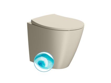 GSI Modo wc mísa stojící 37 x 52 cm Swirlflush spodní/zadní odpad keramika creta dual-mat béžová 981008