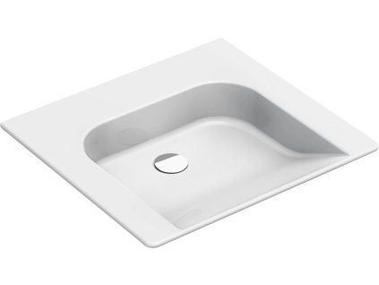 GSI Community obdélníkové umyvadlo 60 x 55 cm bez otvoru pro baterii bez přepadu keramika bílá ExtraGlaze 7634011