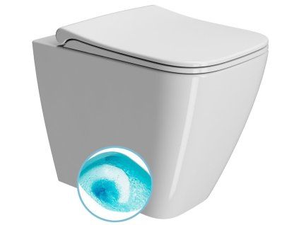 GSI Nubes wc mísa stojící 35 x 52 cm Swirlflush spodní/zadní odpad bílá ExtraGlaze 961011