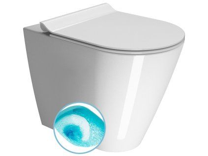 GSI Kube X wc mísa stojící 36 x 55 cm Swirlflush spodní/zadní odpad keramika bílá ExtraGlaze 941011