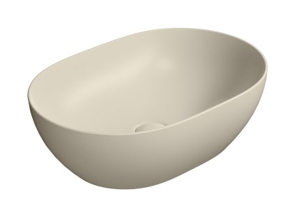 GSI Pura umyvadlo na desku 50 x 35 cm bez otvoru pro baterii bez přepadu keramické creta mat béžová 886008