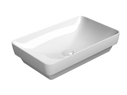 GSI Pura umyvadlo na desku 60 x 38 cm bez otvoru pro baterii bez přepadu keramické bílá ExtraGlaze 883711