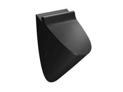 GSI Community pisoár 31 x 54,5 cm se zakrytým přívodem vody s otvory pro víko keramika černá mat 769626