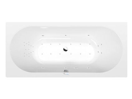 Polysan VIVA B hydromasážní vana 185 x 80 x 47 cm Highline Hydro-Air akrylát chrom bílá 71968.6010