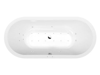 Polysan VIVA O hydromasážní vana 175 x 80 x 47 cm Active Hydro-Air akrylát chrom bílá 79119.2010