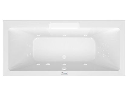 Polysan Cascata hydromasážní vana obdélníková 185 x 85 x 45 cm kaskáda bílá Highline Hydro akrylát bílá 73836.101.5020