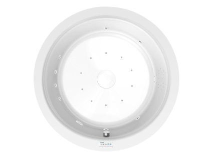 Polysan OBLO hydromasážní vana oválná 165 x 48 cm Highline Hydro-Air akrylát chrom bílá 72840.6010