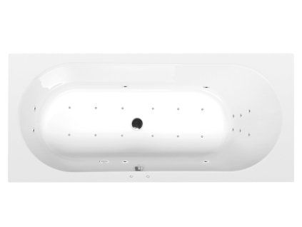 Polysan ASTRA B hydromasážní vana obdélníková 165 x 75 x 48 cm Attraction Hydro-Air akrylát chrom bílá 32611.4010