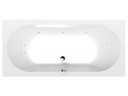 Polysan LEVANA hydromasážní vanaobdélníková 170 x 80 x 39 cm Highline Hydro akrylát chrom bílá 71745.5010