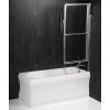 Polysan OLBIA 123 x 140 cm pneumatická vanová zástěna 30317 leštěný hliník