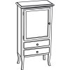 Sapho Retro 1709 skříňka 60 x 120 cm buk levá