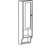 Sapho Retro 1700 skříňka k zrcadlu 25 x 115 cm buk levá