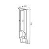Sapho Retro 1706 skříňka k zrcadlu 25 x 115 cm starobílá levá