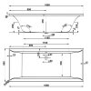Vagnerplast Veronela 180 x 80 cm VPBA180VEA2X-04 vana vč. noh  + Nohy k vaně ZDARMA